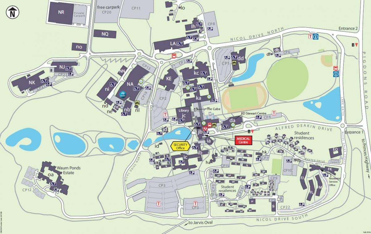 Deakin mapa del campus