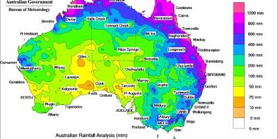 Melbourne lluvia mapa