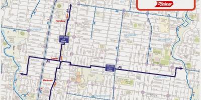 Mapa de Melbourne para compartir bicicletas