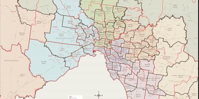 Mapa de Melbourne suburbios del este