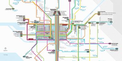 Melbourne tranvía de la ruta mapa