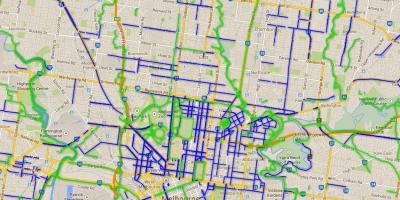 Rutas de bicicleta de Melbourne mapa