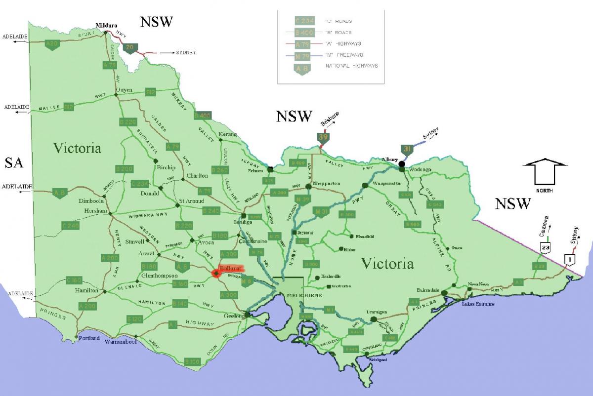 códigos postales Victoria mapa