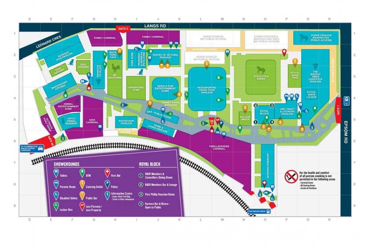 mapa de Melbourne Showgrounds