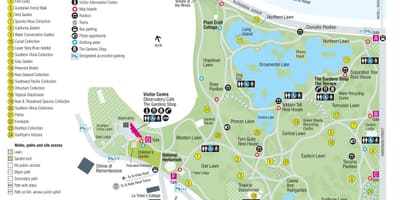 Los jardines botánicos de Melbourne mapa