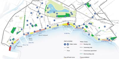 La bahía de Port phillip mapa