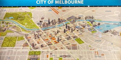 Melbourne mapa de la tienda