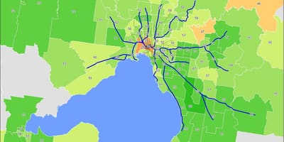 Mapa de Melbourne cbd