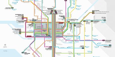 Melbourne tranvía de la ruta mapa