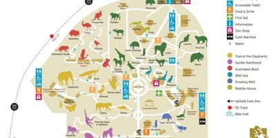 Mapa del zoológico de Melbourne