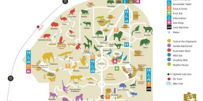 Mapa del zoológico de Melbourne